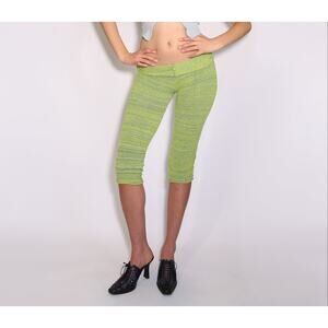 Foldover Capris - Neon Green